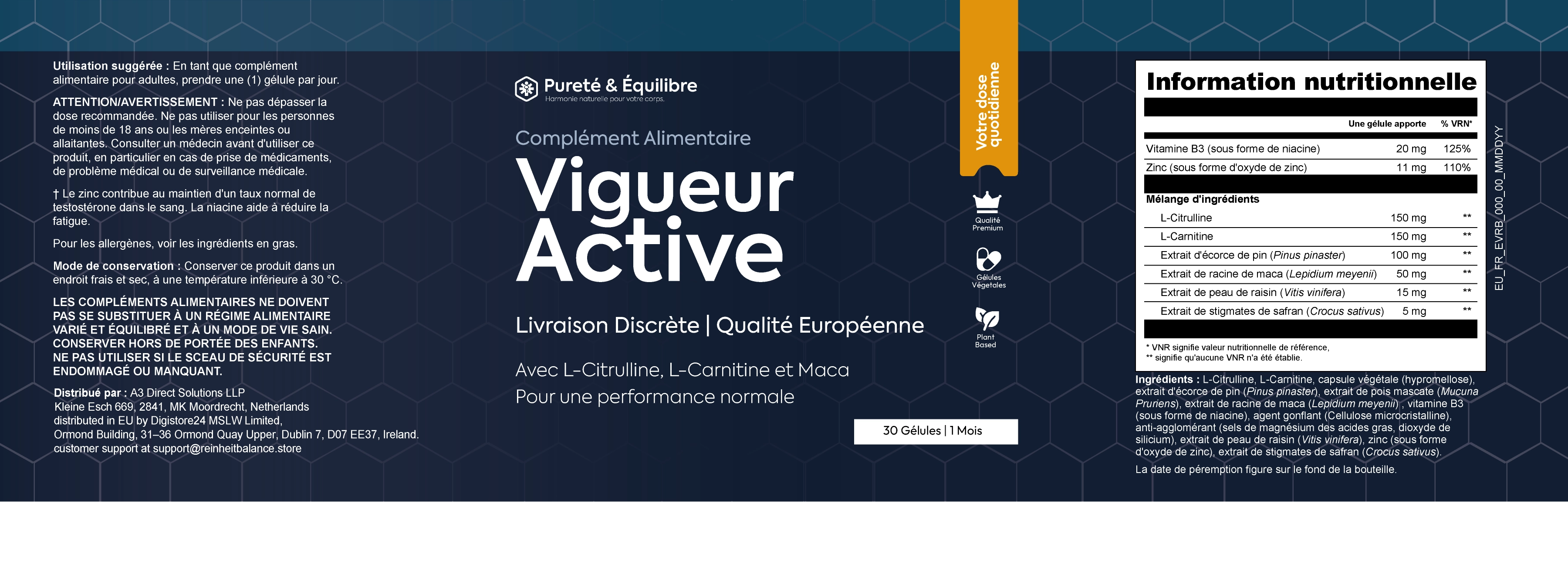 Vigueur Active Supplement Facts